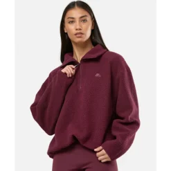 New 4TH ARQ Womens Phoenix Half Zip Top Ruby