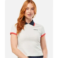 Best adidas Originals Womens Polo T-Shirt Cream