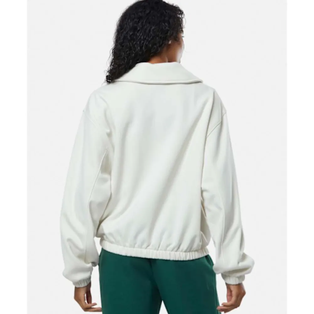 Sale New Balance Womens Relentless Full Zip Jacket Cream