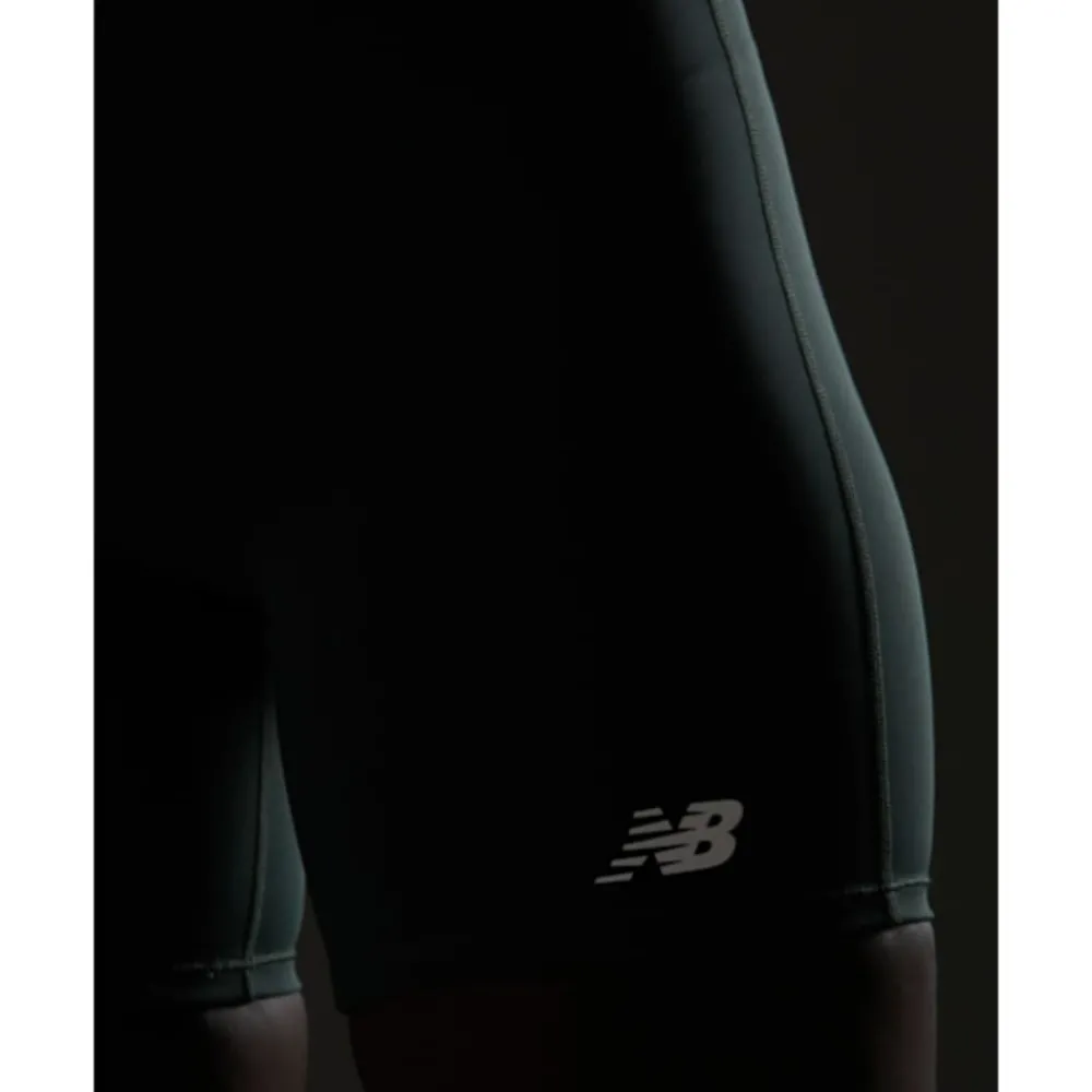 Fashion New Balance Womens Script Shorts Green