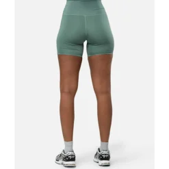 Fashion New Balance Womens Script Shorts Green
