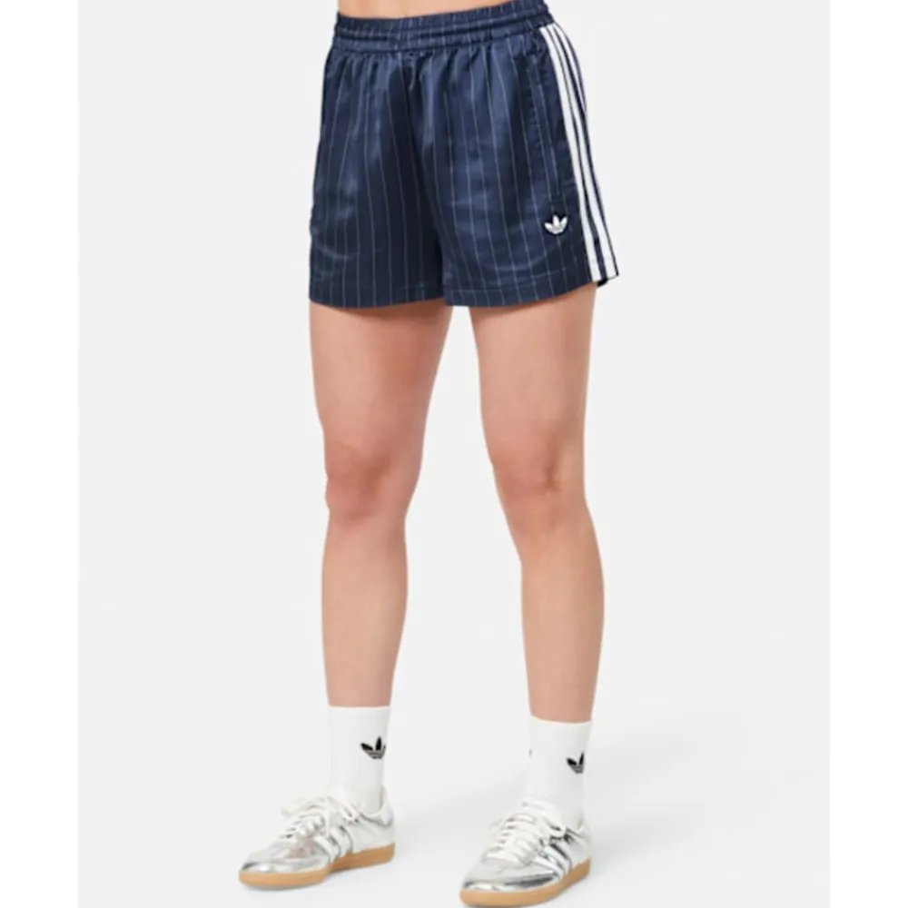 Clearance adidas Originals Womens Soccer Summer Satin Shorts Navy