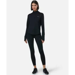 Discount Nike Womens Swift Half-Zip Top Black