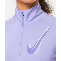Outlet Nike Womens Swoosh Half Zip Top Purple
