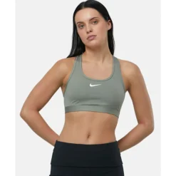 Clearance Nike Womens Swoosh Light Support Sports Bra Green