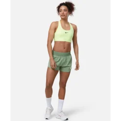Online Nike Womens Swoosh Medium Support Sports Bra Yellow