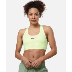 Online Nike Womens Swoosh Medium Support Sports Bra Yellow