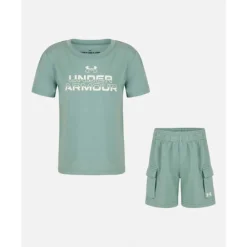 Outlet Under Armour Younger Kids Cargo Short Set Green